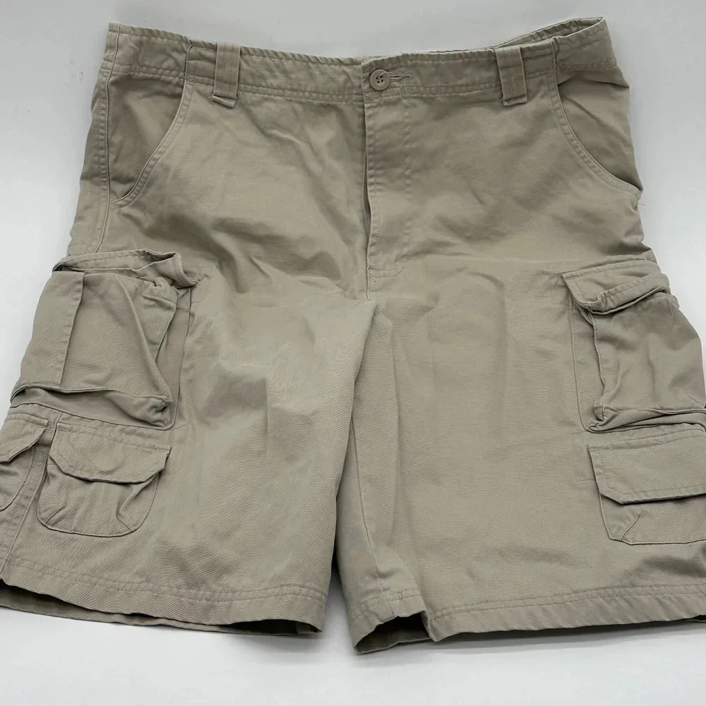 RedHead‎ Cargo Shorts Mens Size 36 Flat Front Beige Hiking Outdoor Pockets 36X9